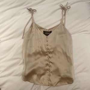 Reformation - silk top - champagne color